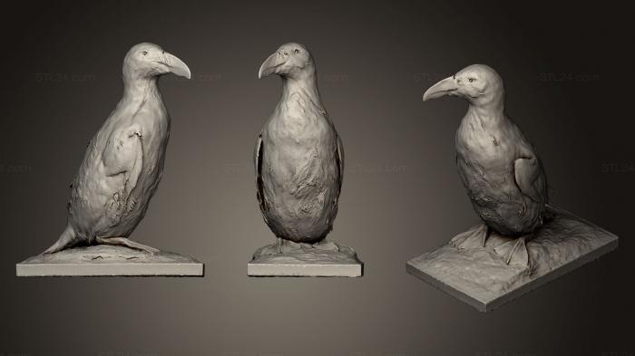 Bird figurines (Great Auk, STKB_0133) 3D models for cnc